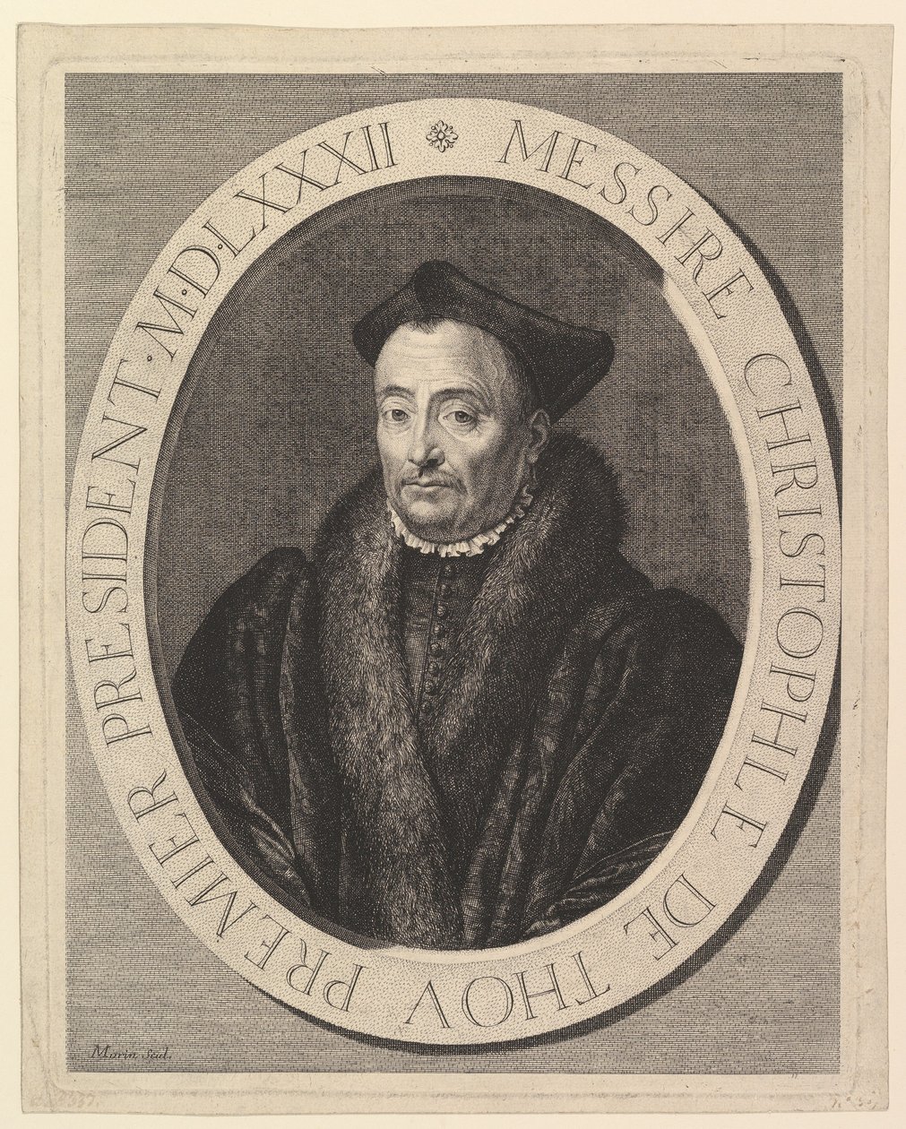 Christophe de Thou, první prezident v parlamentu. od Jean Morin