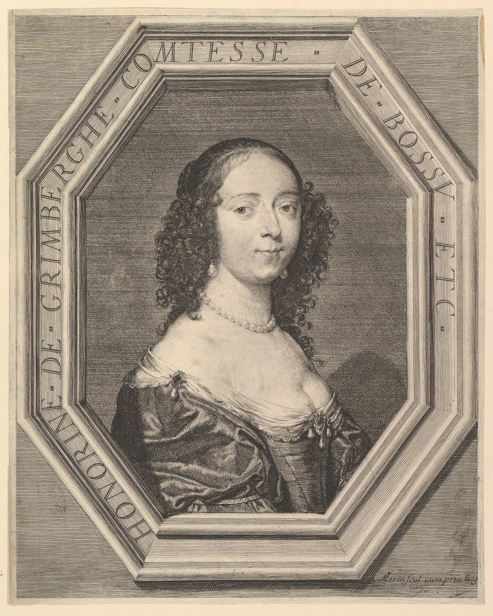 Honorine de Grimberghe, hraběnka z Hrbáče. od Jean Morin