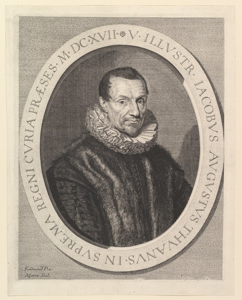 Jacques-Auguste de Thou, první prezident v parlamentu. od Jean Morin