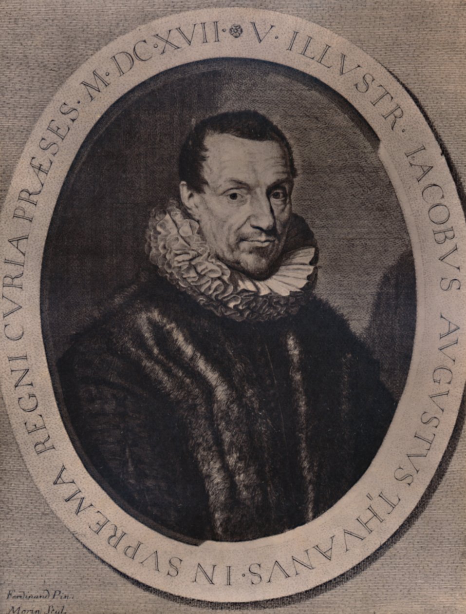 Jacques Auguste de Thou, francouzský historik a sběratel knih, 17. století 1894 od Jean Morin
