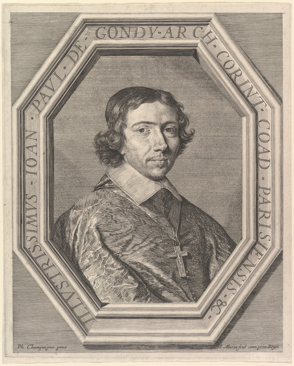 Jean-Francois-Paul de Gondy, koadjutor pařížského arcibiskupa, budoucího kardinála z Retzu. od Jean Morin
