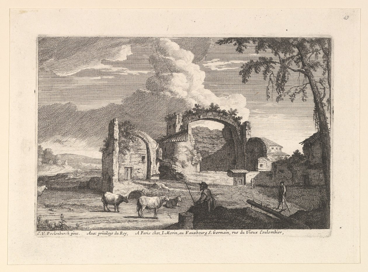 Sedící pastevec. od Jean Morin