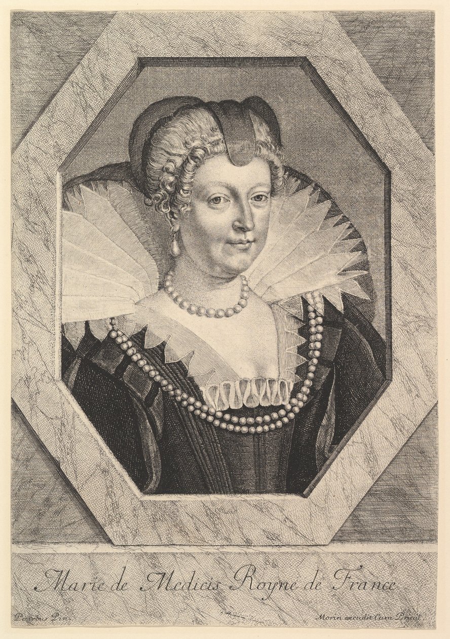 Marie de Medici, královna Francie. od Jean Morin