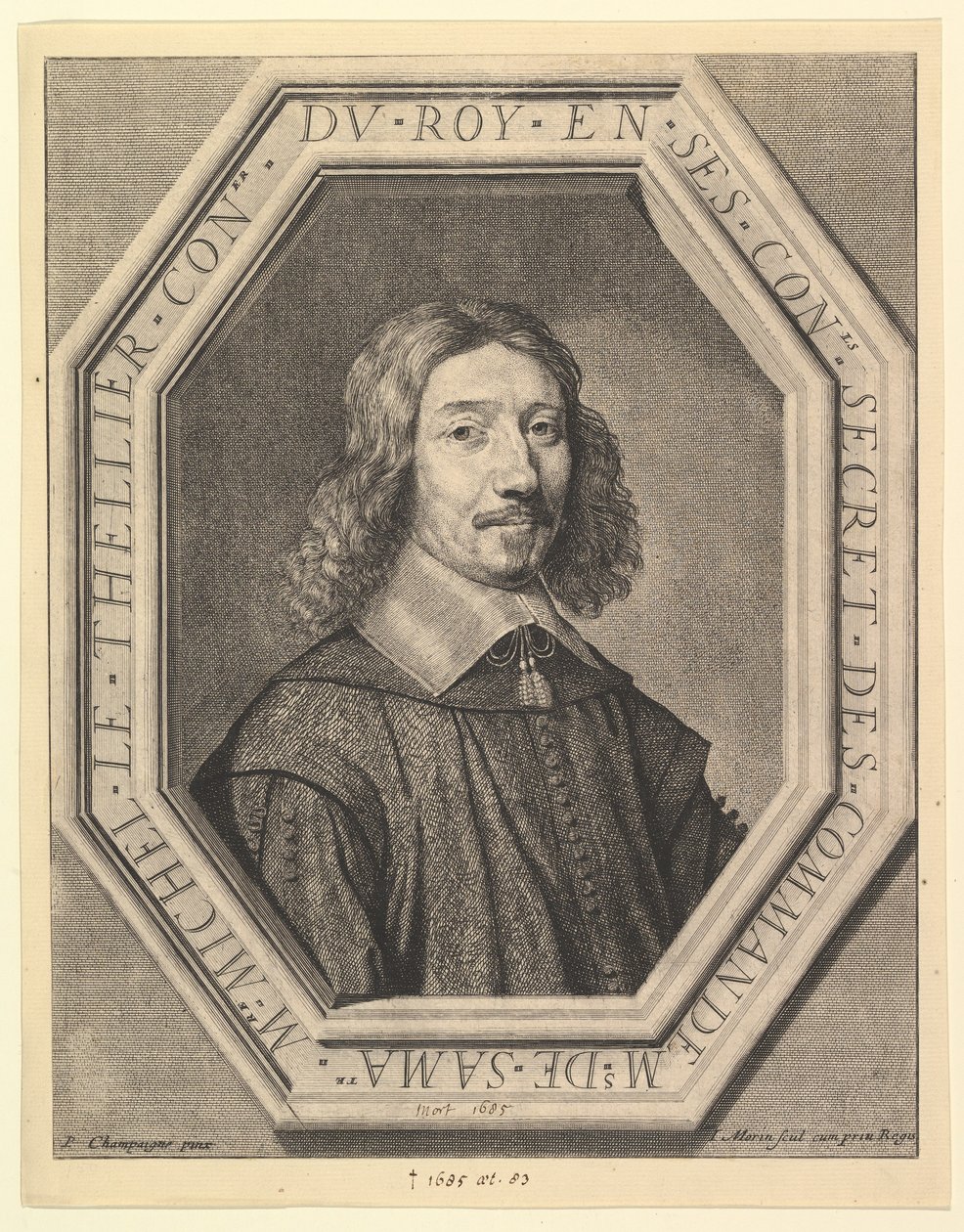 Michel Le Tellier, králův rádce, 1620-50. od Jean Morin