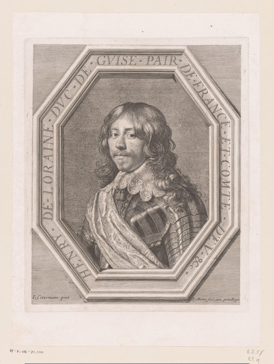 Portrét Jindřicha II. de Lorraine, vévody z Guise od Jean Morin