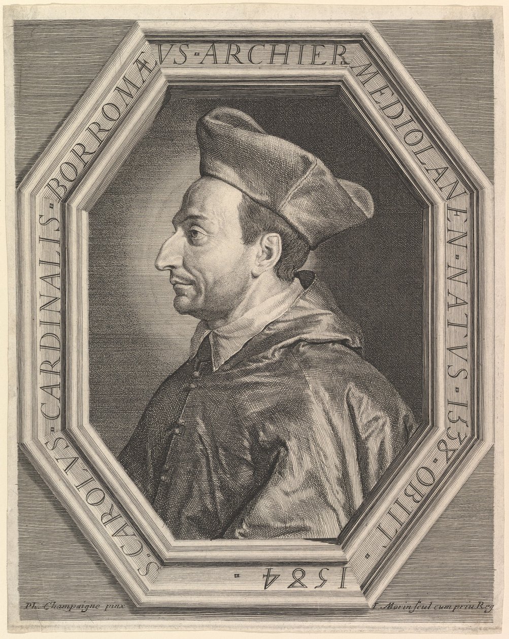 Svatý Karel Boromejský, kardinál a arcibiskup milánský. od Jean Morin
