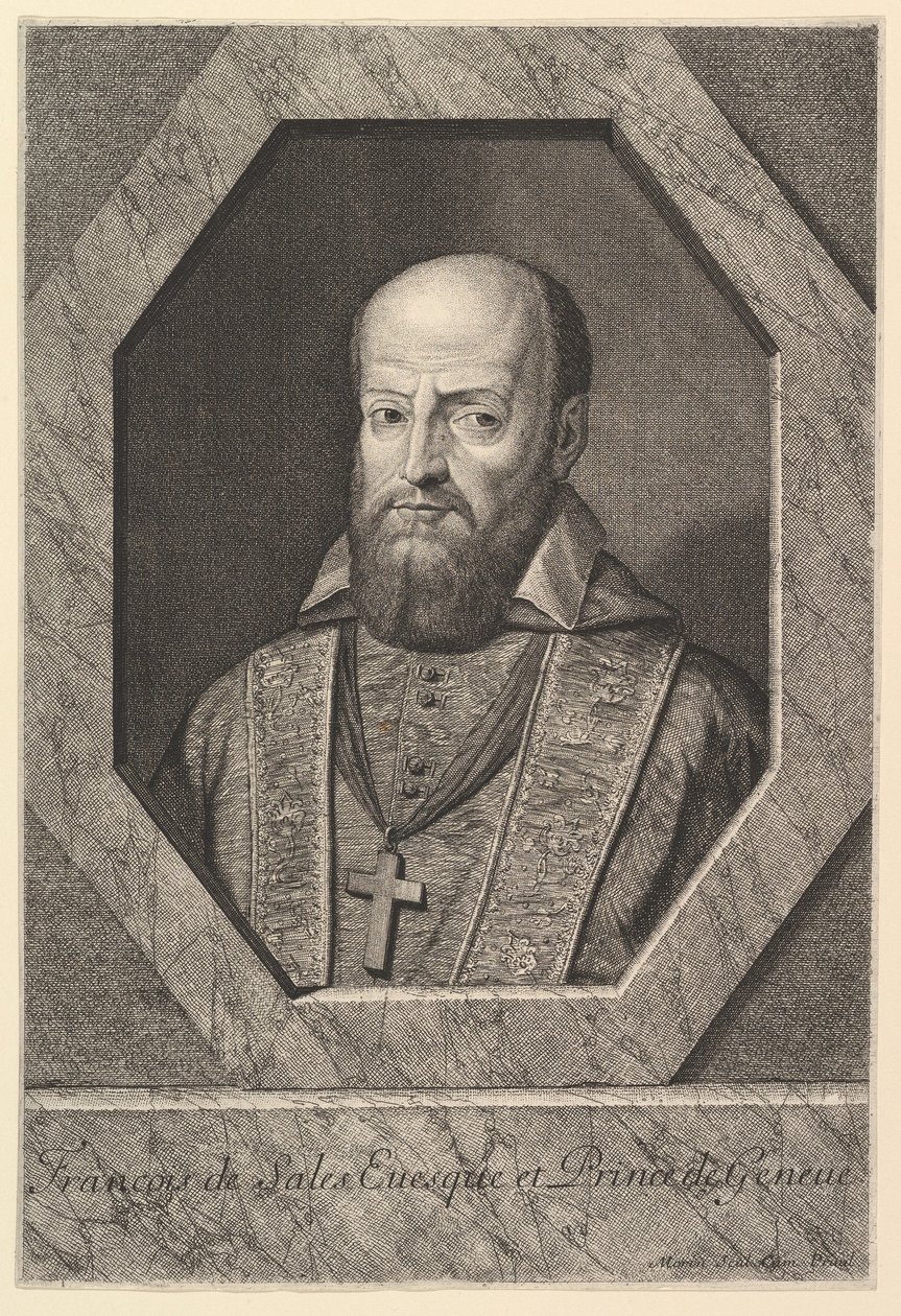 Saint Francois de Sales, biskup ženevský. od Jean Morin