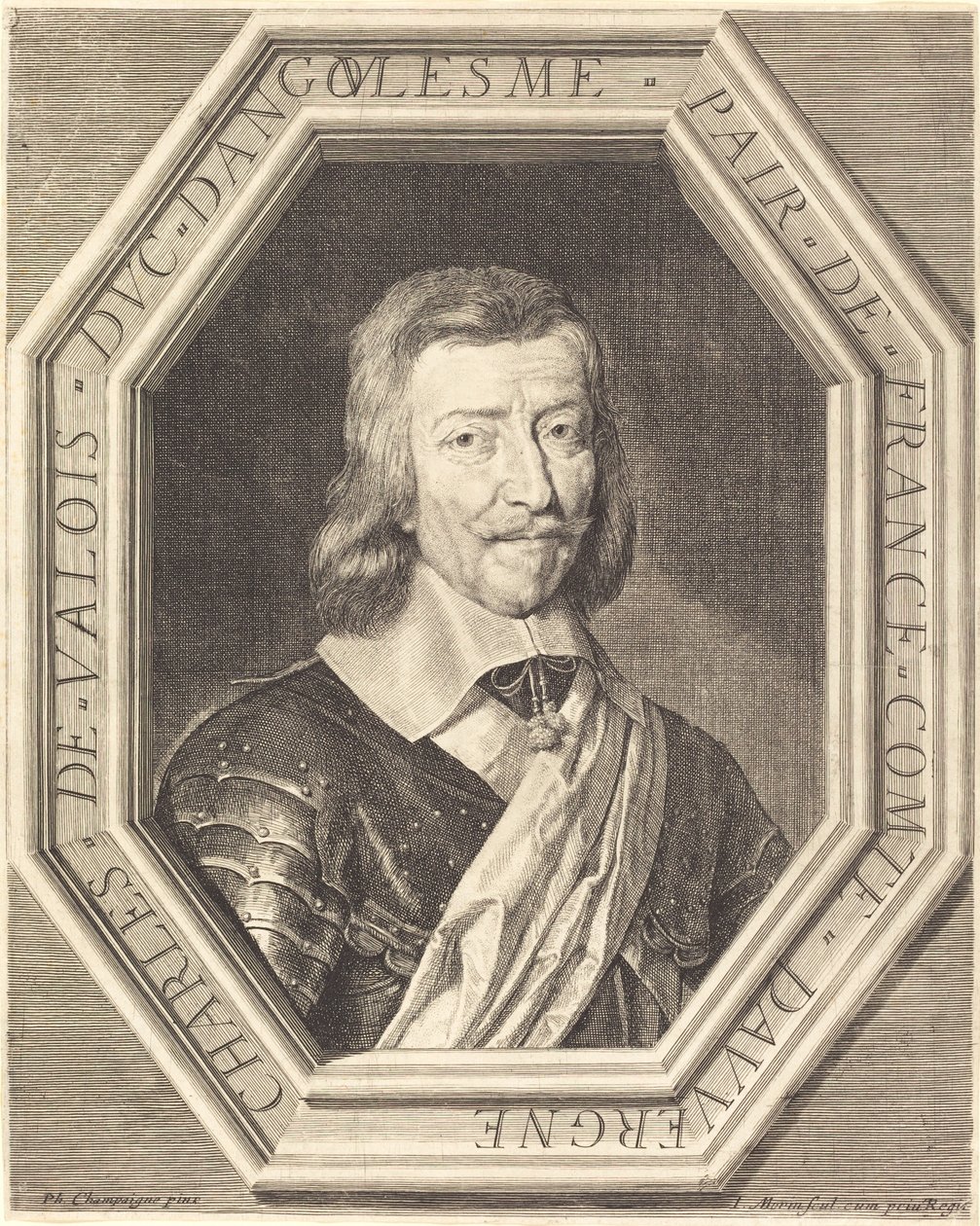 Charles de Valois, vévoda z Angouleme od Jean Morin after Philippe de Champaigne
