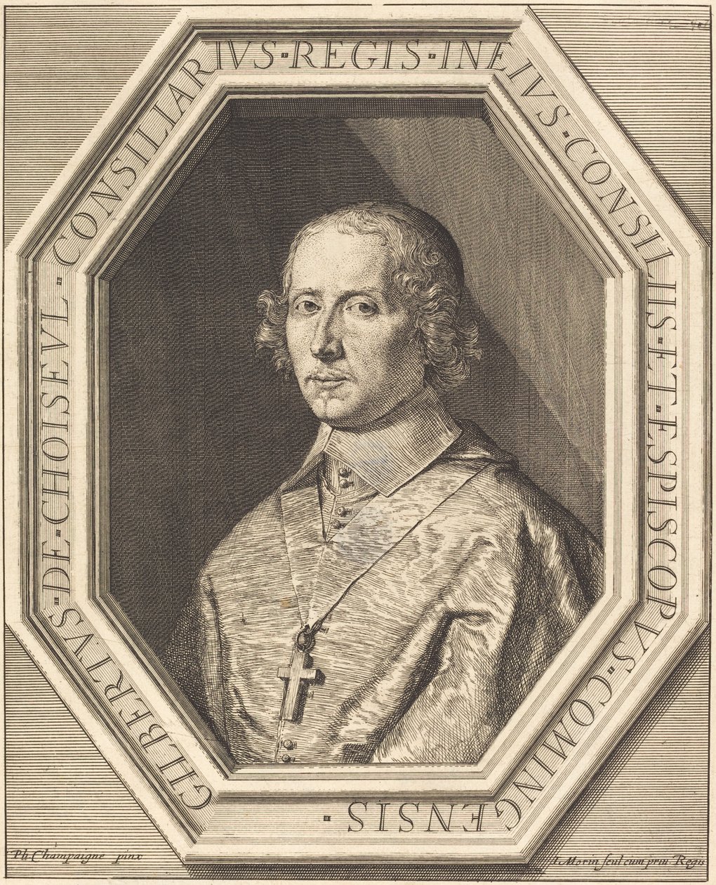 Gilbert de Choiseul du Plessis Praslin od Jean Morin after Philippe de Champaigne