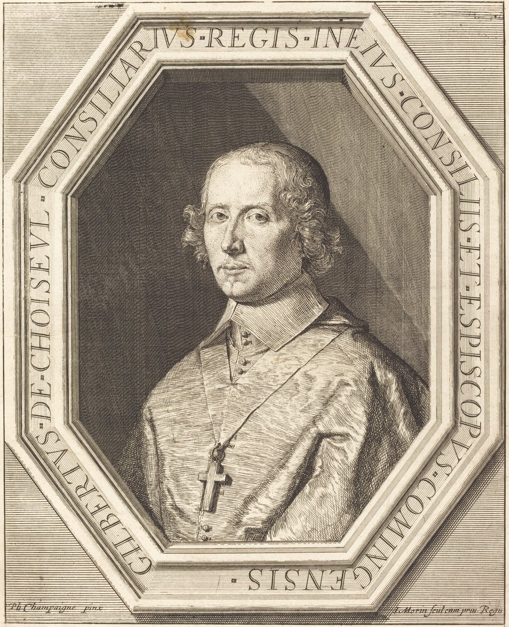 Gilbert de Choiseul du Plessis Praslin od Jean Morin after Philippe de Champaigne