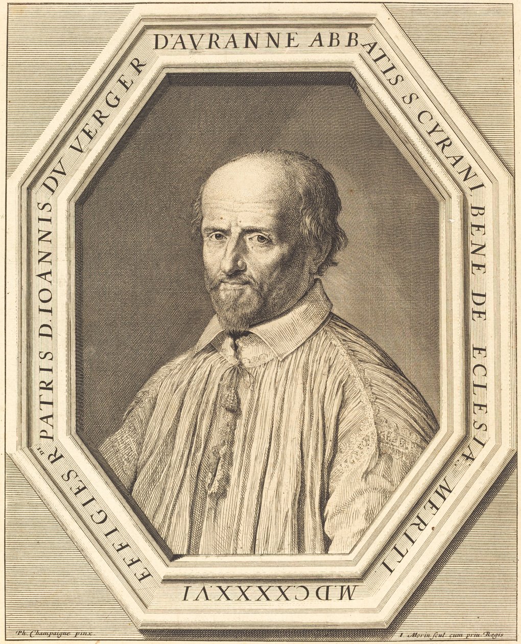 Jean Verger de Hauranne od Jean Morin after Philippe de Champaigne