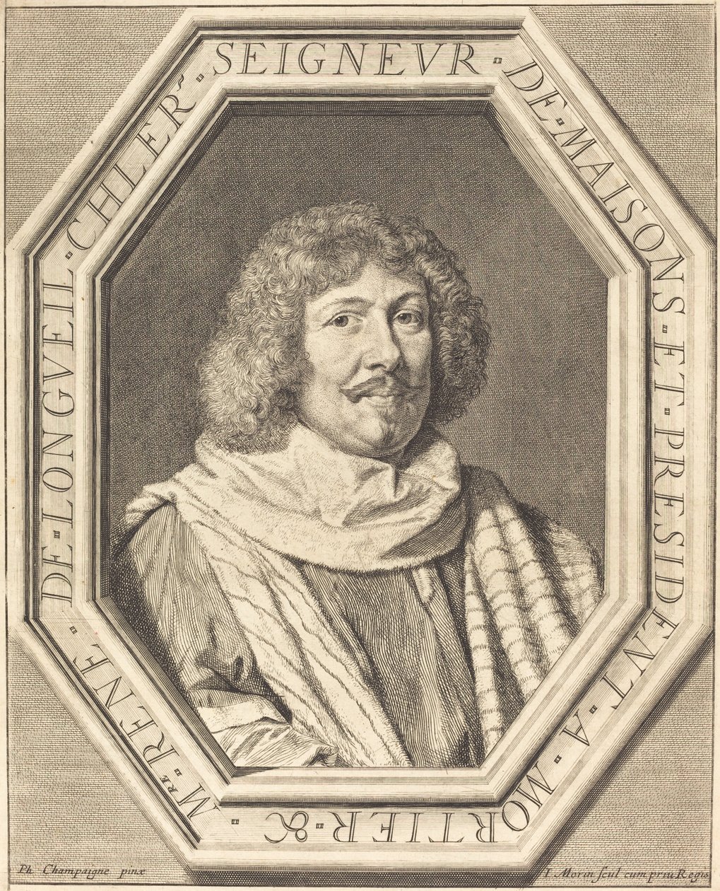 René de Longueil, markýz z Maisons od Jean Morin after Philippe de Champaigne
