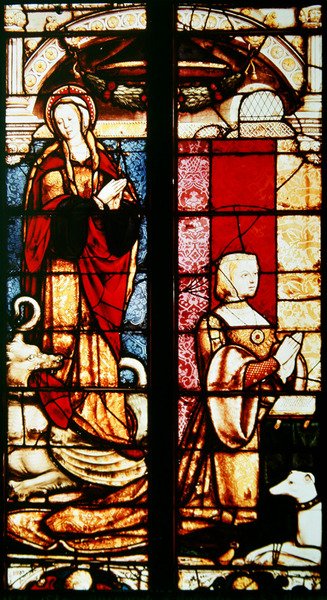 Portrét donátorky Markéty Rakouské a její patronky sv. Markéty, 1527-29 od Jean Orquois Antoine Noisin