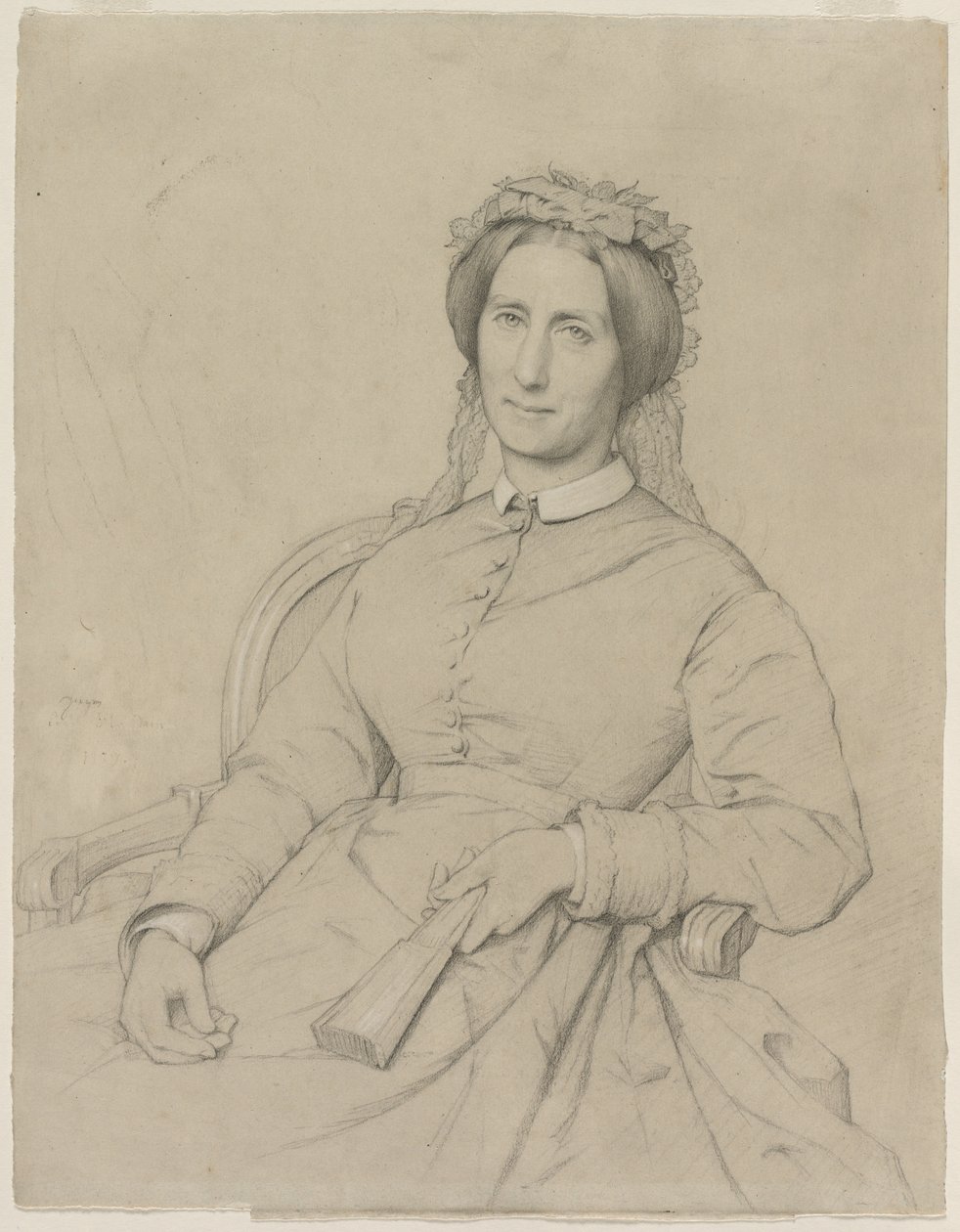 Madame Hippolyte Flandrin Aimée Ancelot, 1869. od Jean Paul Flandrin