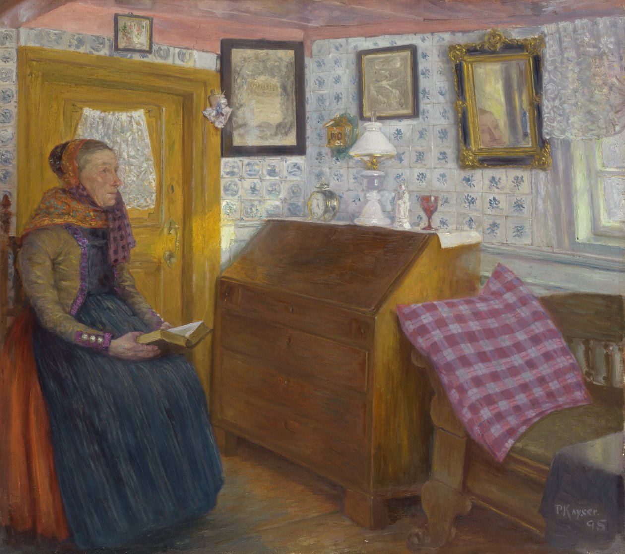 Interiér farmy v neděli 1895 od Jean Paul Kayser
