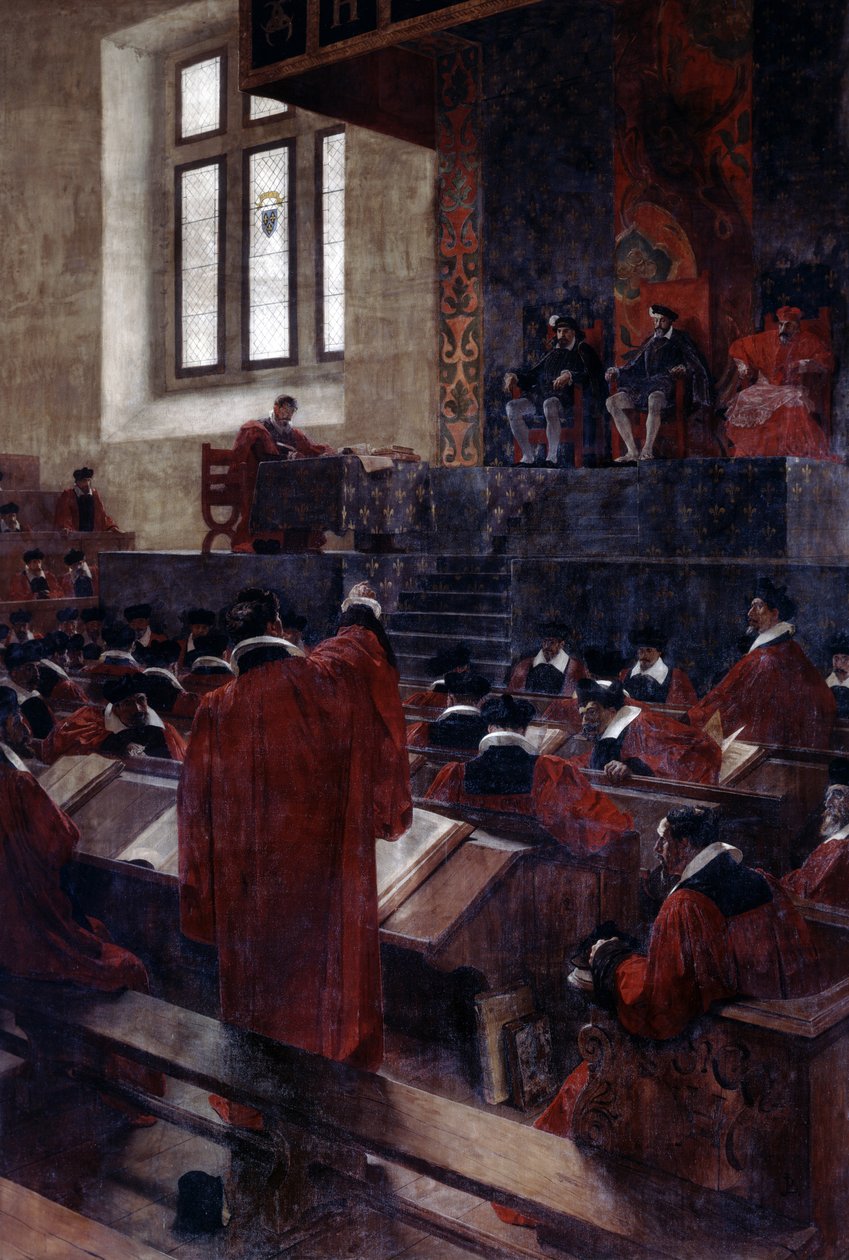Anne du Bourg a Henry II v pařížském parlamentu, 10. června 1559, 1893 od Jean Paul Laurens