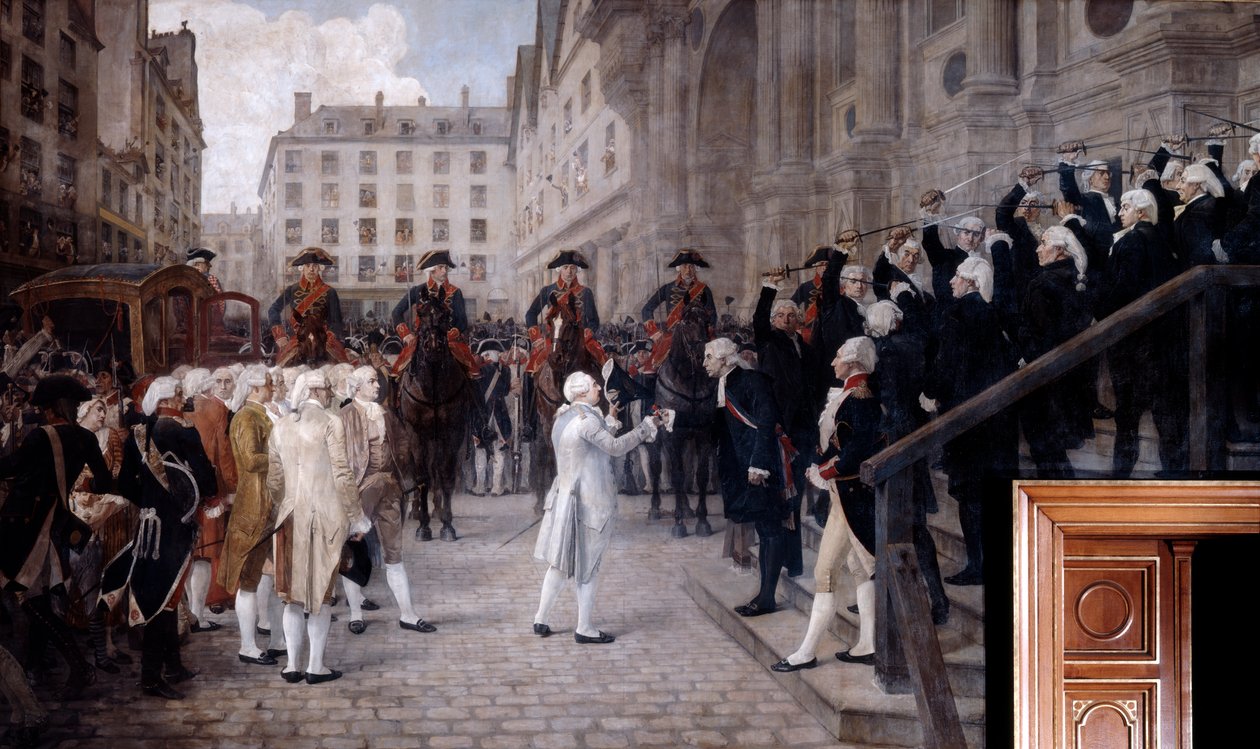 Ludvík XVI. přijat novým starostou Paříže, 17. července 1789, 19. začátek 20. stol. od Jean Paul Laurens