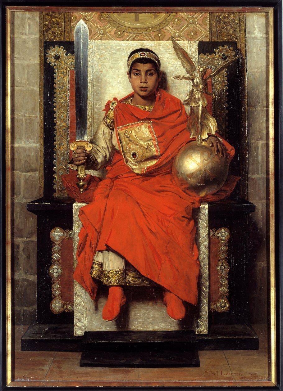 Dolní Říše: Flavius Honorius (384-423). Obraz prvního císaře Západu (395-423), dítě. Obraz Jean Paul Laurens (1838-1921) od Jean Paul Laurens