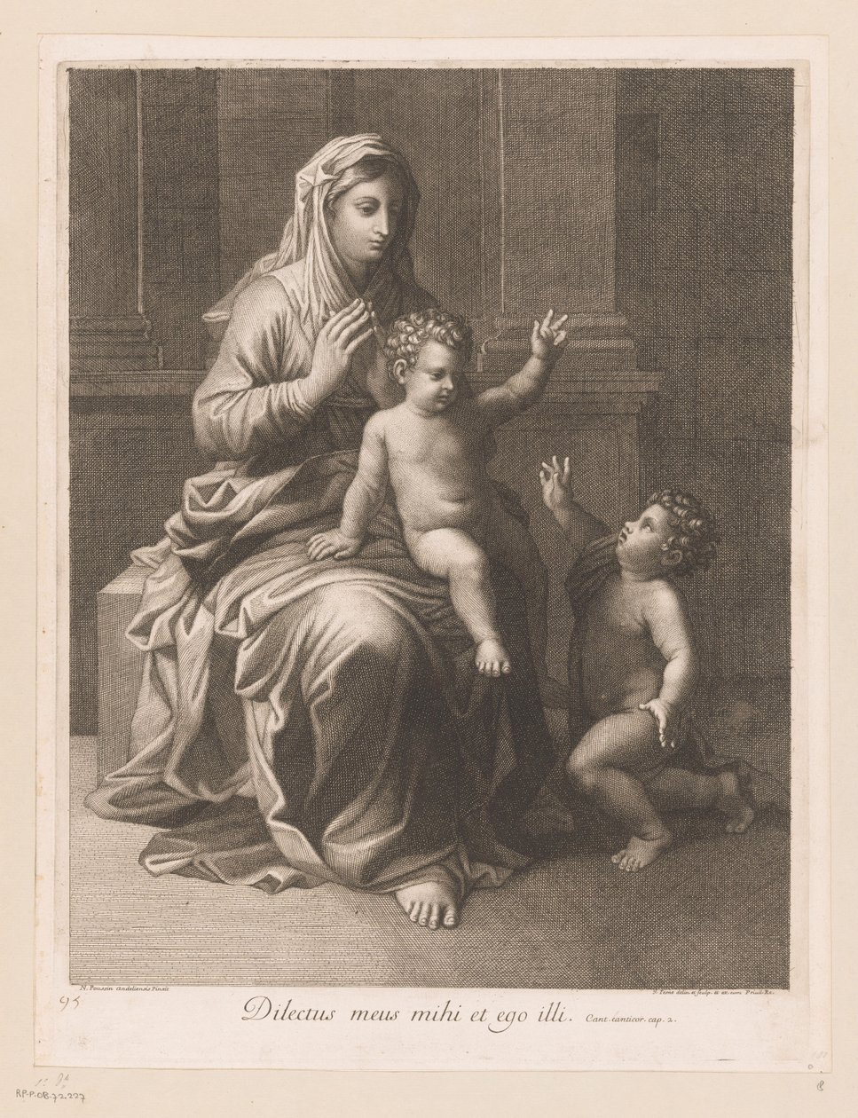 Maria se setkala s druhem en Johannes de Doper Můj milovaný mně a já jemu (název na předmětu) od Jean Pesne