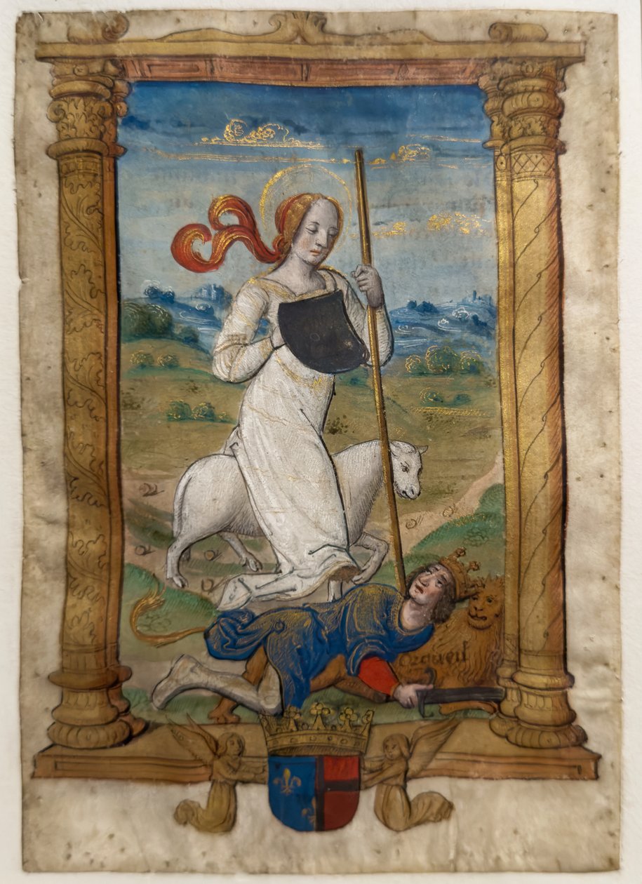 Pokora a pýcha. Les rondeaux des vertus, po roce 1515 (Malovaný a iluminovaný pergamen) od Jean Pichore