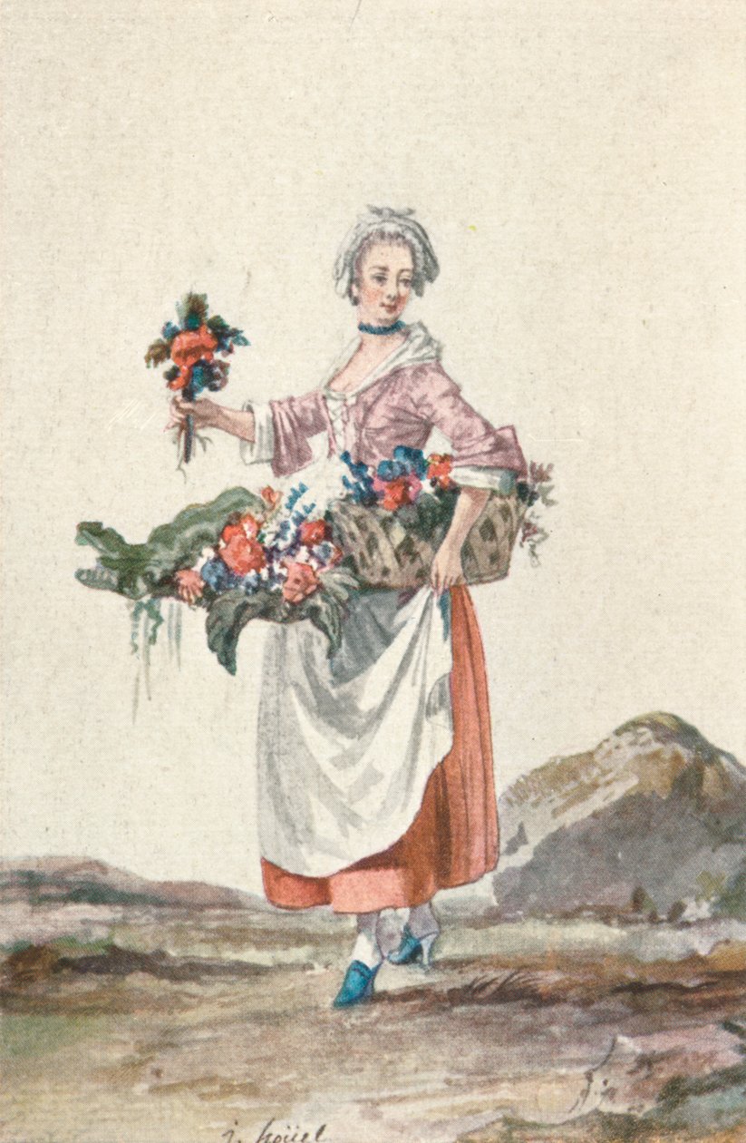 La Bouquetiere Garcon Cafetier, c18. století, 1903 od Jean Pierre Houel