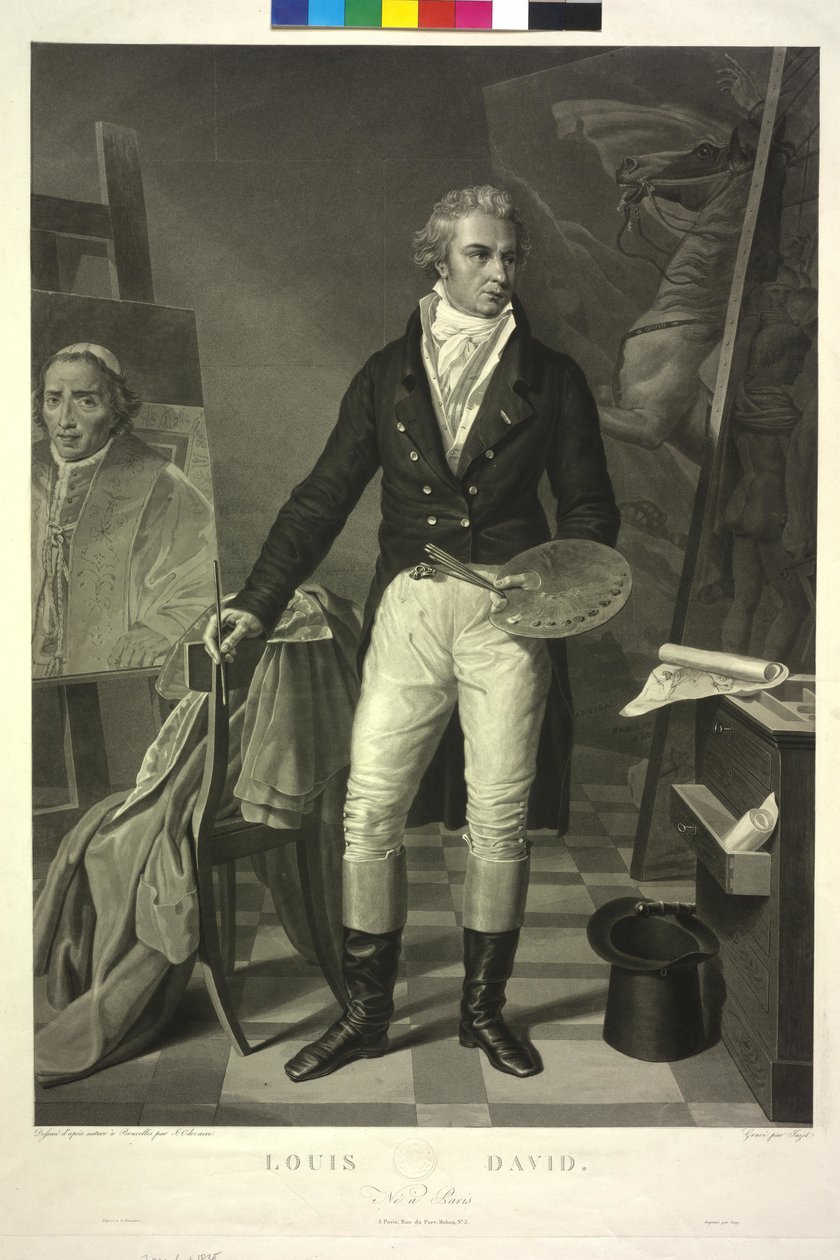Jacques Louis David (akvatinta) od Jean Pierre Marie Jazet