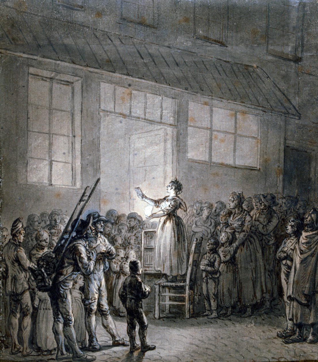 Populární zpěvák, 19. století od Jean Pierre Norblin de La Gourdaine