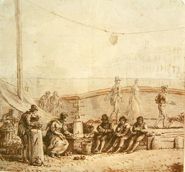 Prodavač kávy na Pont-Neuf, 1819 od Jean Pierre Norblin de La Gourdaine