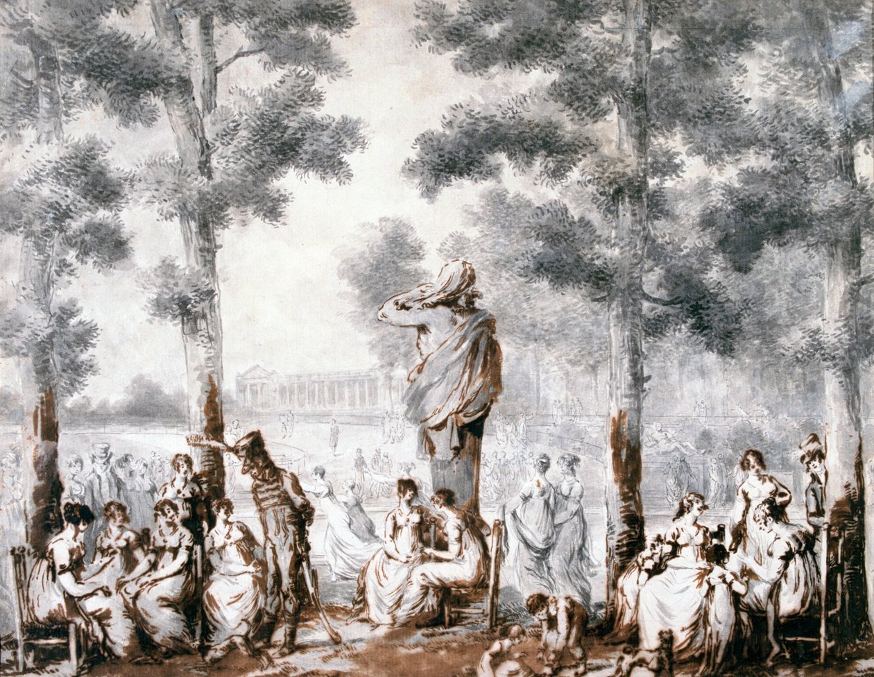 Terasa Tuileries, 1807 od Jean Pierre Norblin de La Gourdaine