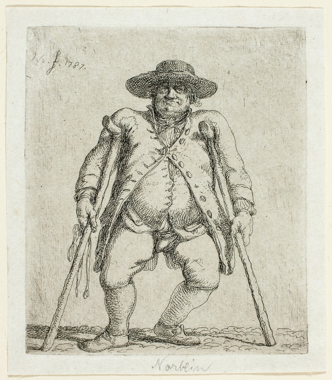 Žebrající muž od Jean Pierre Norblin de La Gourdaine