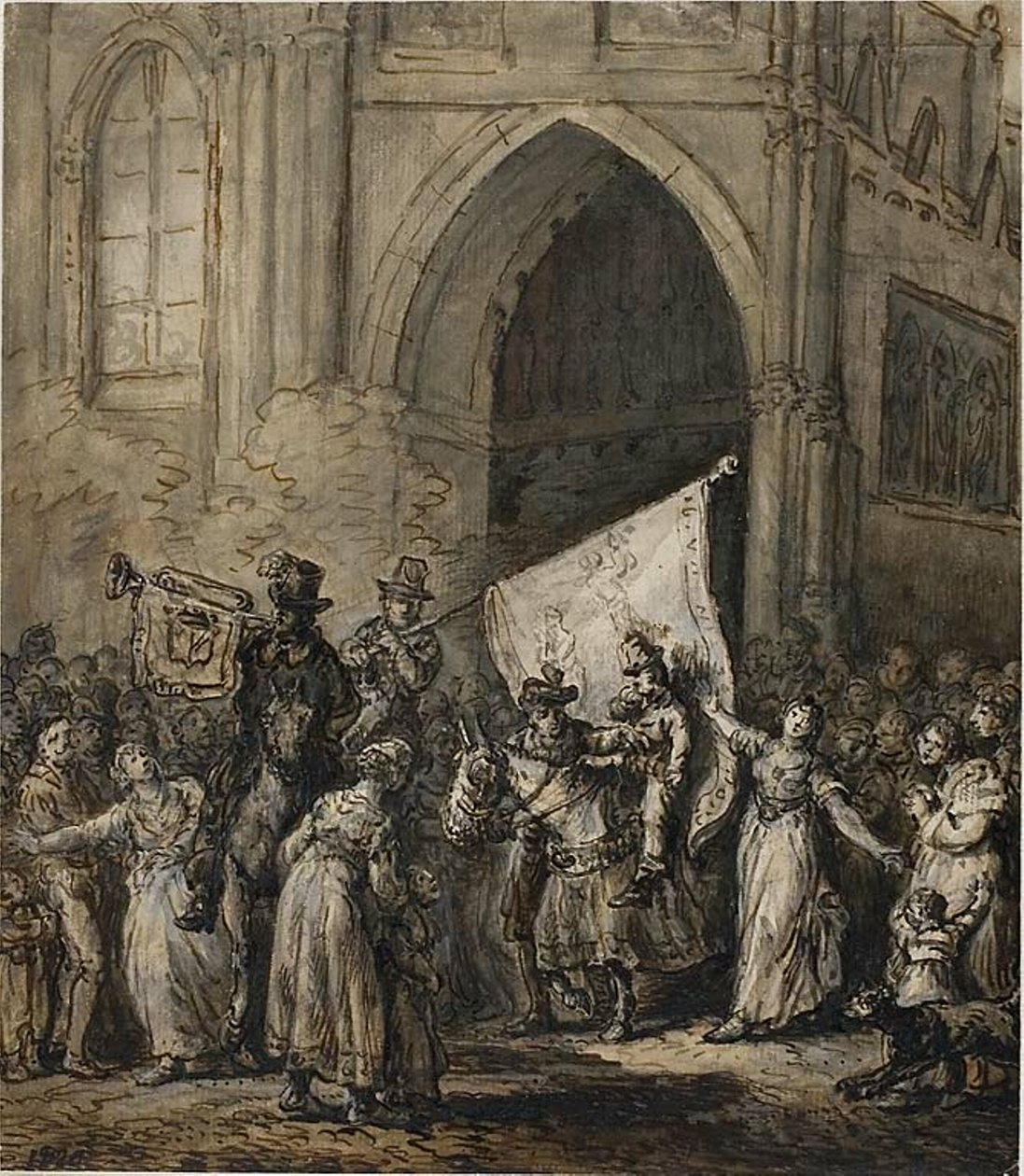 Scéna revoluce od Jean Pierre Norblin de La Gourdaine