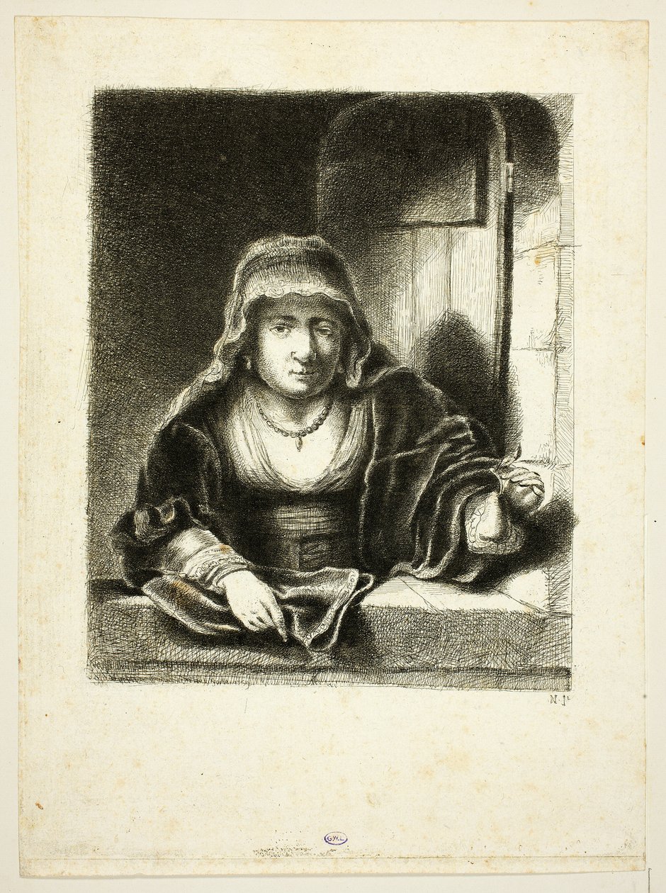 Žena u okna od Jean Pierre Norblin de La Gourdaine