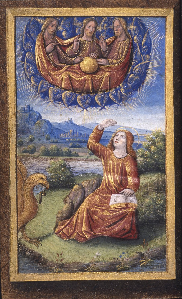 Nejsvětější Trojice z Lettres bâtardes, cca 1490-1510 od Jean Poyet