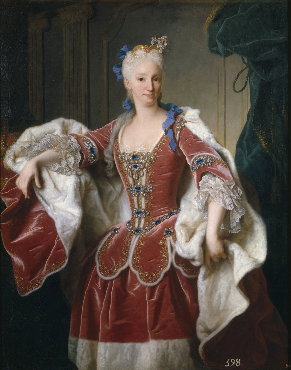 Portrét Elisabeth Farnese, královny manželky Španělska, 1723 od Jean Ranc