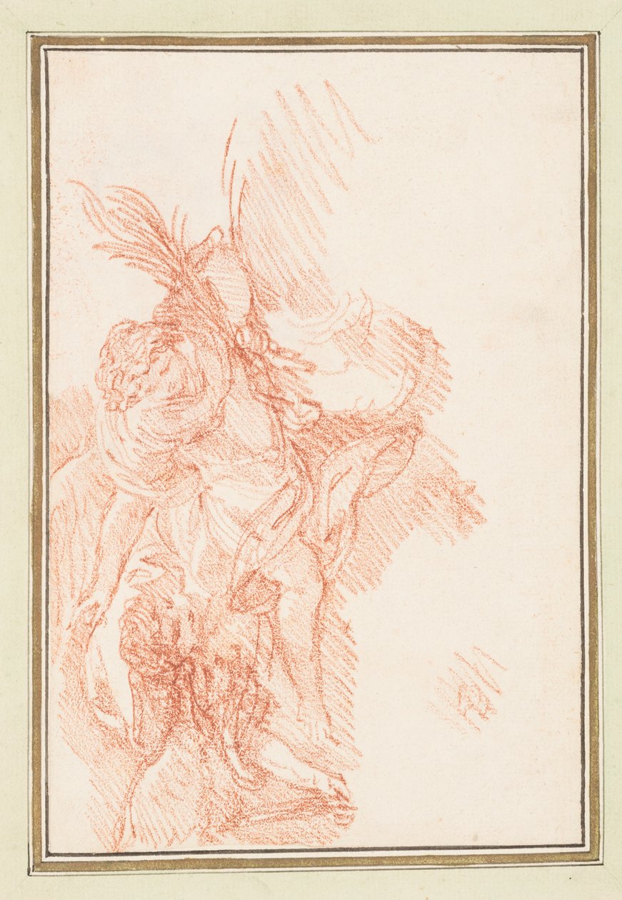Postava s listy a putto od Jean-Robert Ango