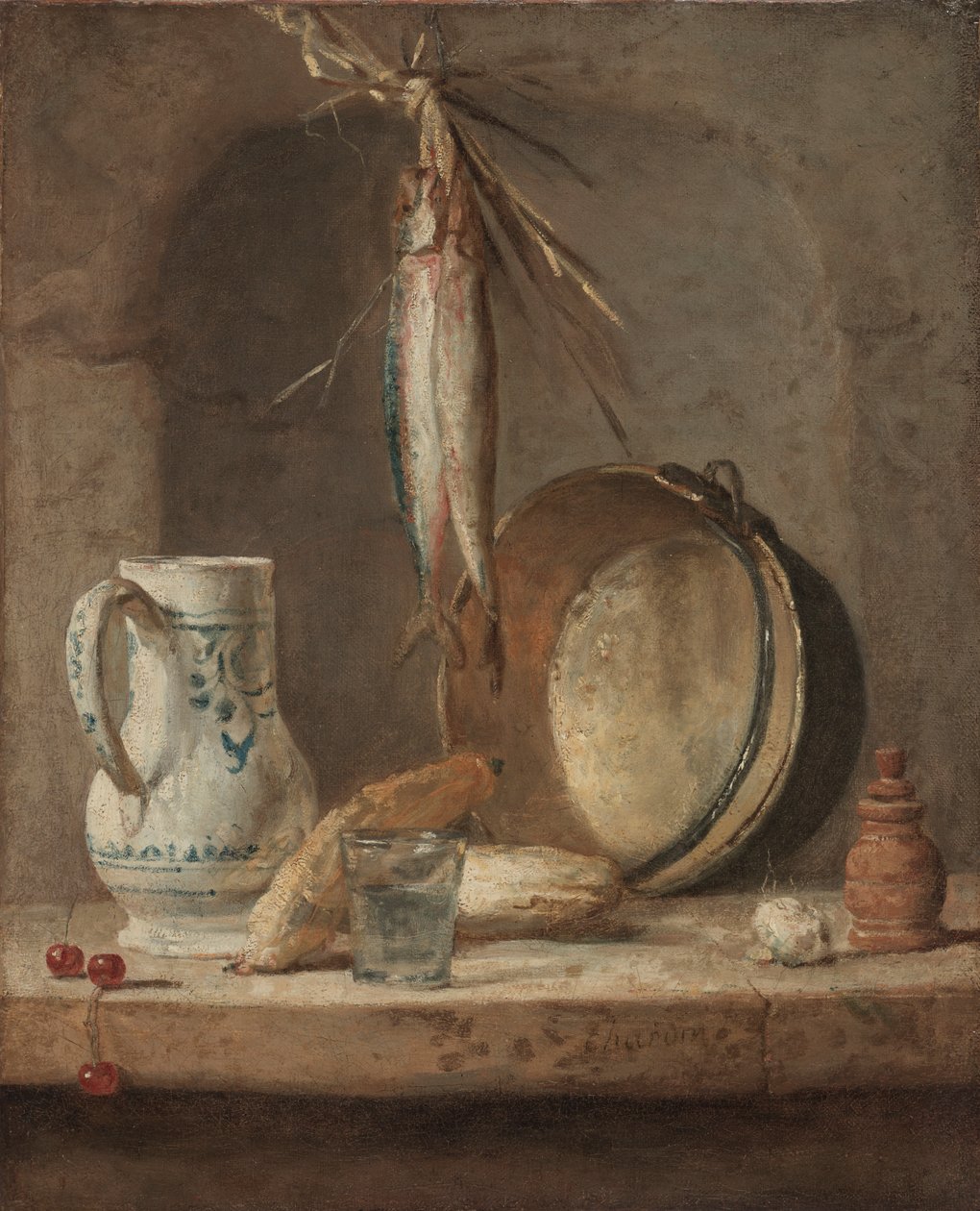 Zátiší se sleděmi od Jean Baptiste Simeon Chardin