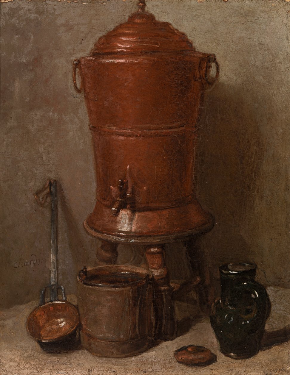 Měděná urna na vodu od Jean Baptiste Simeon Chardin
