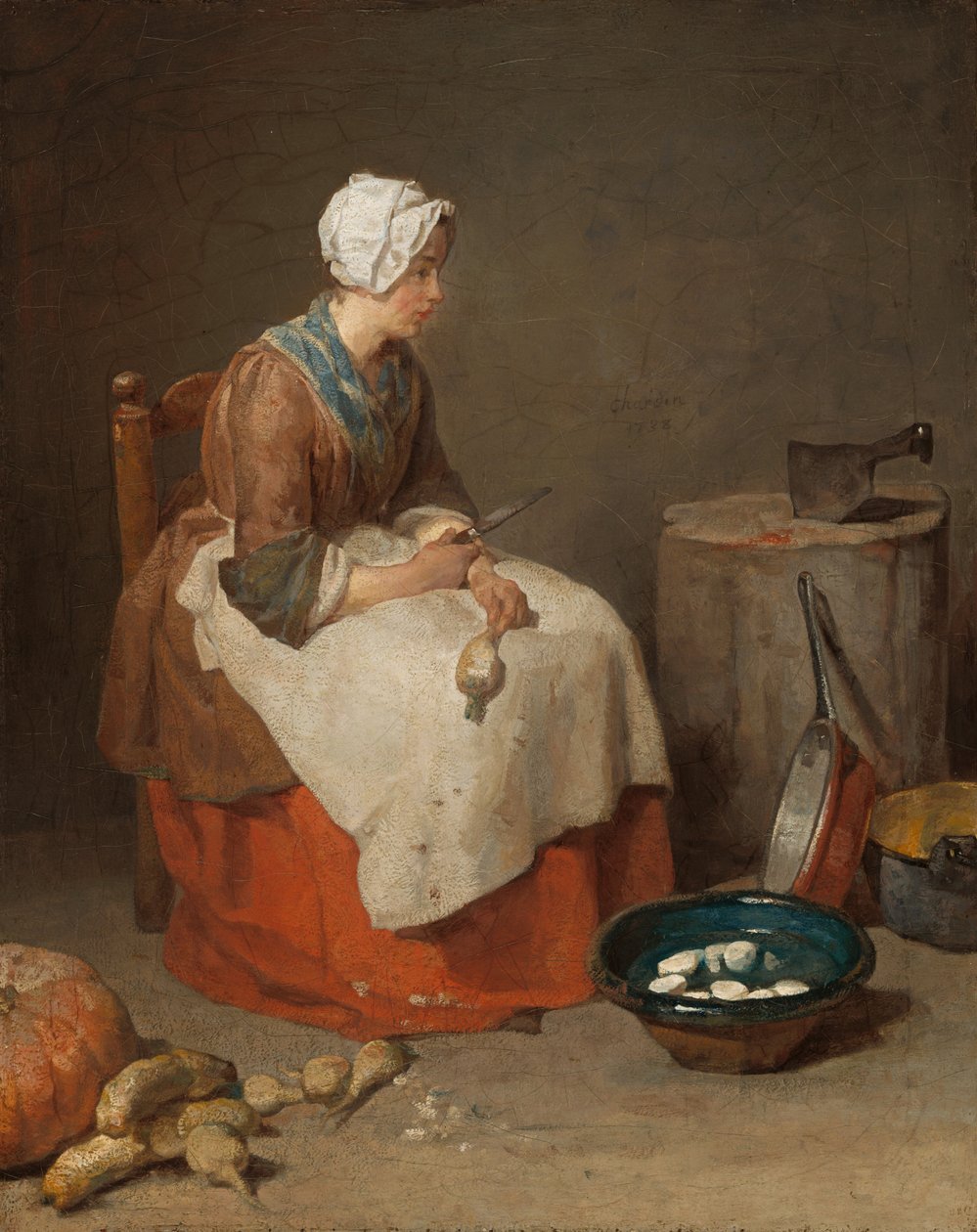 The Kitchen Maid, 1738. od Jean Baptiste Simeon Chardin