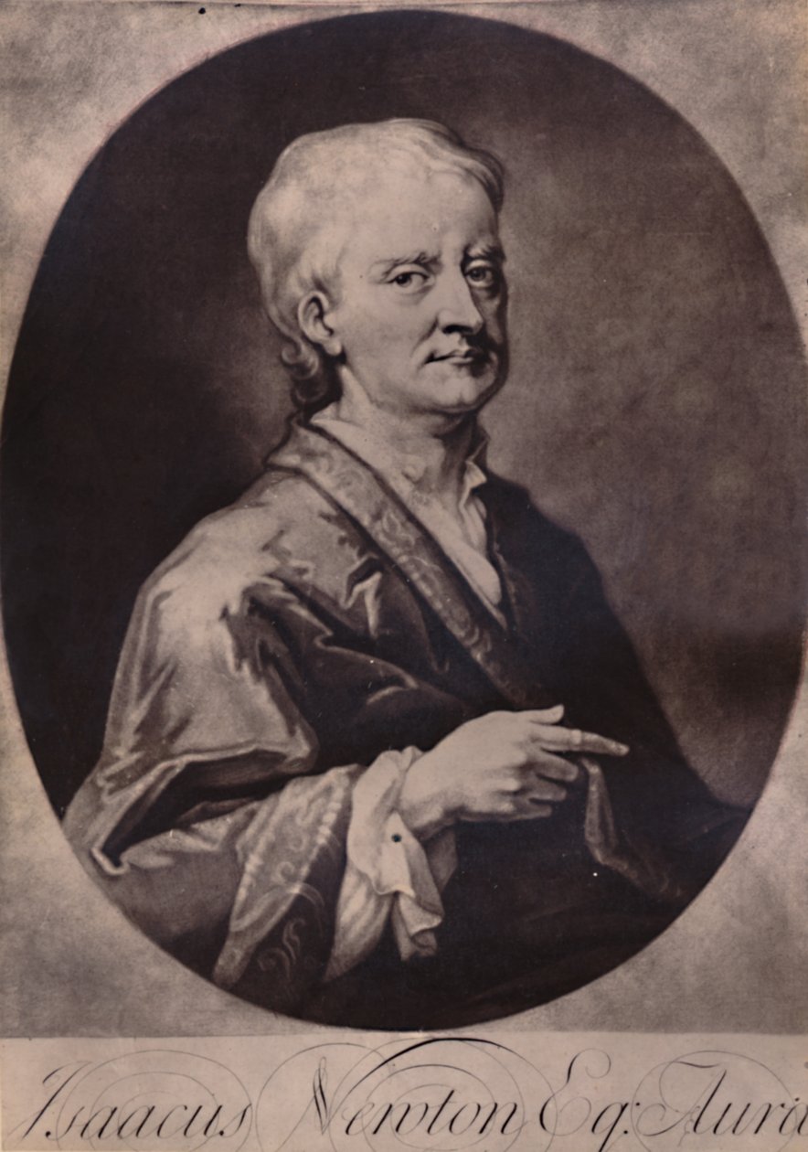 Sir Isaac Newton , anglický matematik a fyzik, počátek 18. století 1894 od Jean Simon