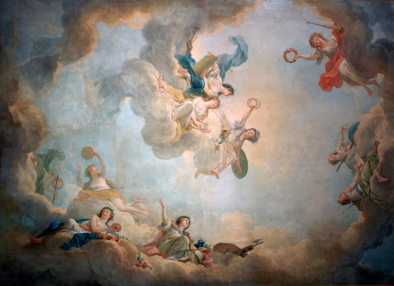 Herna Strop Marie Antoinetty, Chateau de Fontainebleau, c1763-1811. od Jean Simon Berthelemy