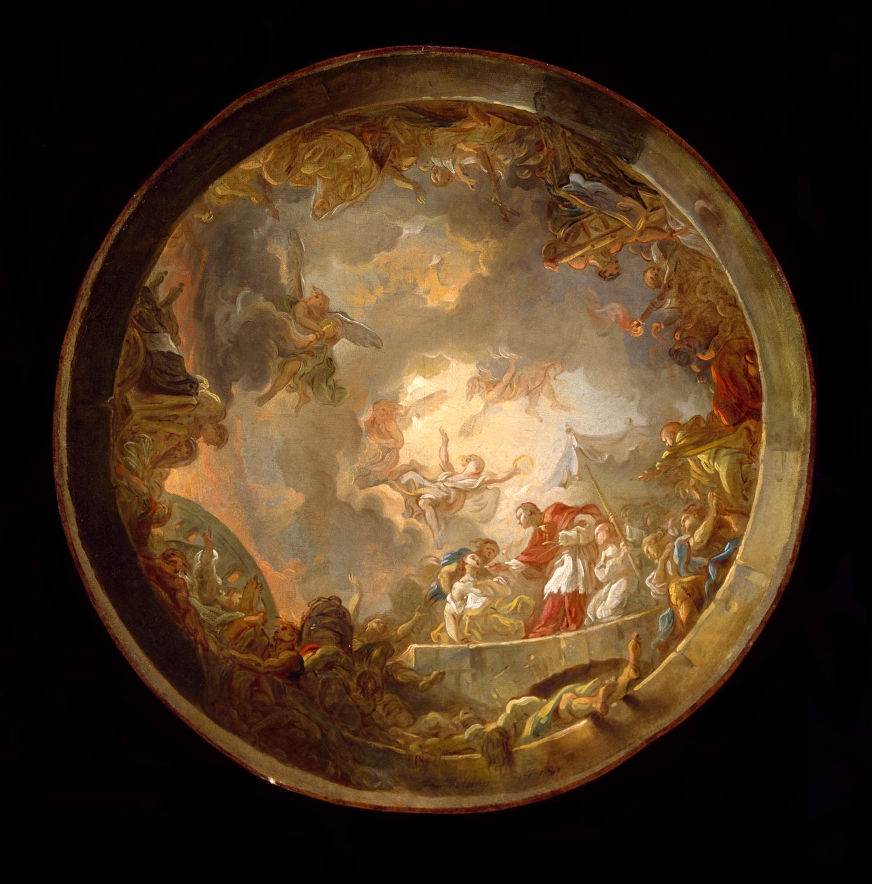 Saint Carlo Borromeo Attending to the Morové oběti, 1778 od Jean Simon Berthelemy
