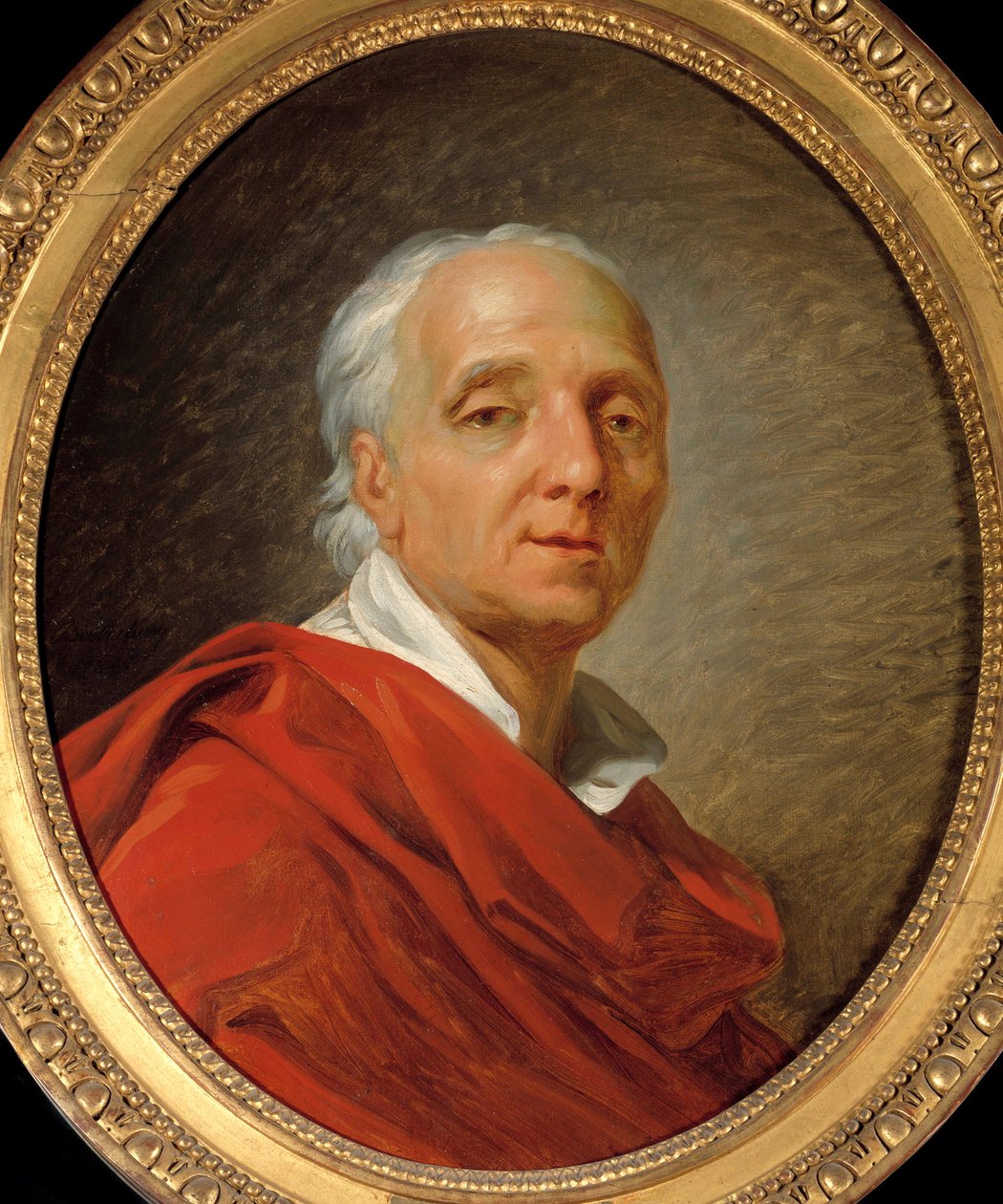 Siecle des Lumieres: “” Portrét Denise Diderota (1713-1784), spisovatele a filozofa “” Obraz Jeana Simona Berthelemyho (1743-1811) 1784 Rozm. 0,55 x 0,46 m. Paříž, Musee Carnavalet od Jean Simon Berthelemy