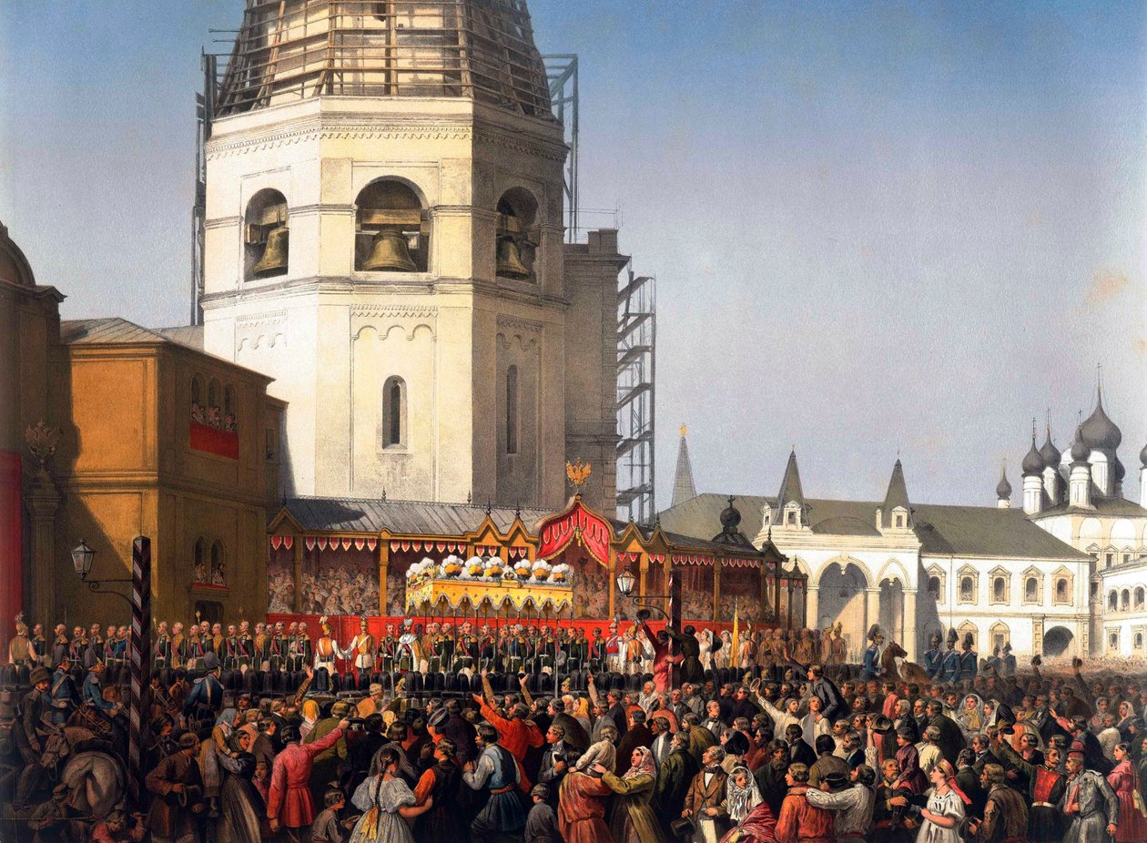 Průvod po korunovaci cara Alexandra II Ruska, Moskva, 1856. od Jean Sorieul