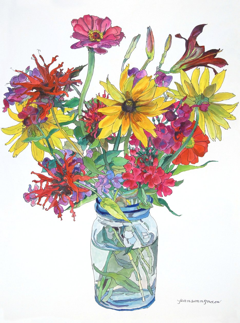 East Boothbay, 2010 (akvarel a tuš na papíře) od Jean Swan Gordon