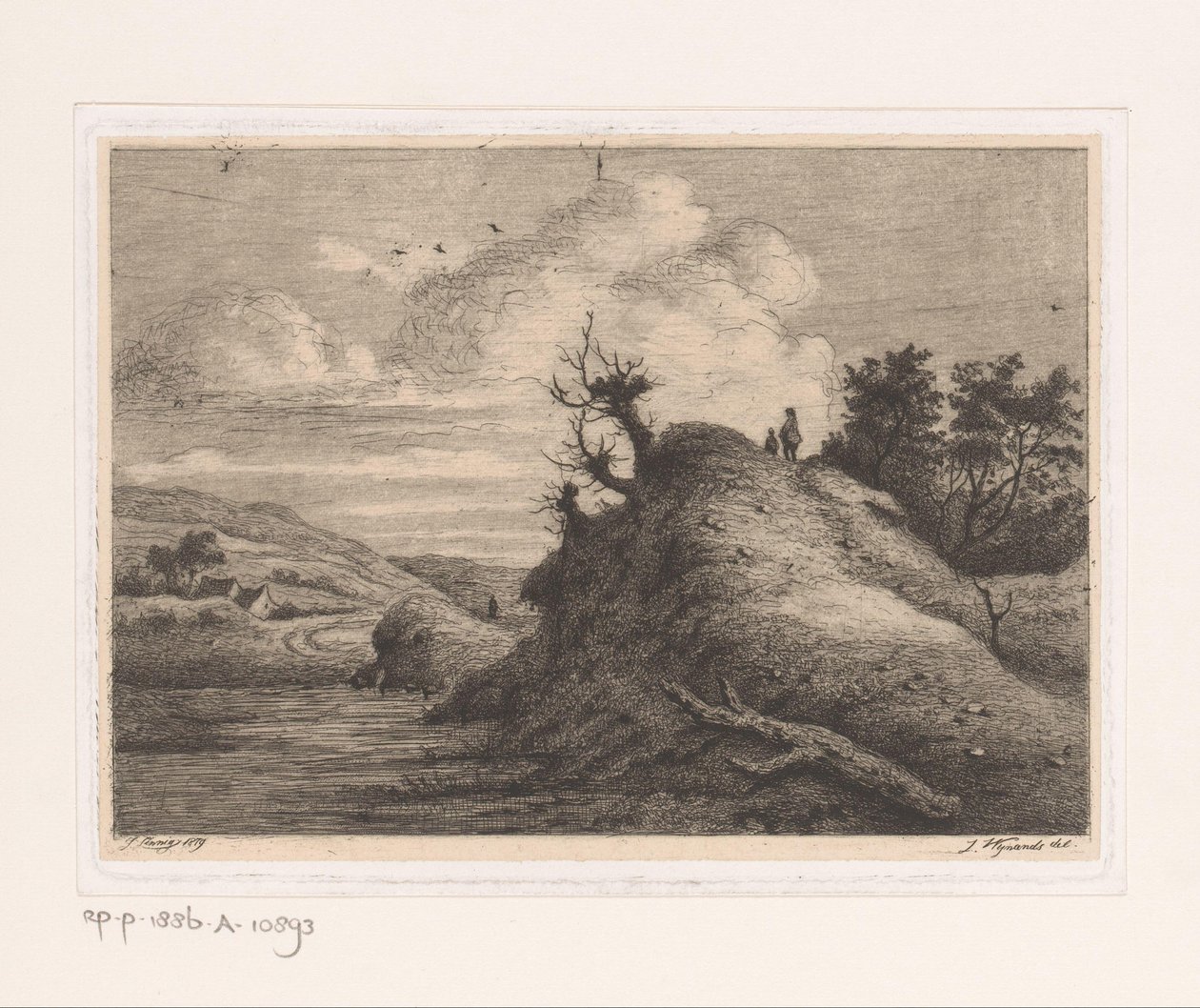 Turisté v dunové krajině od Jean Théodore Joseph Linnig