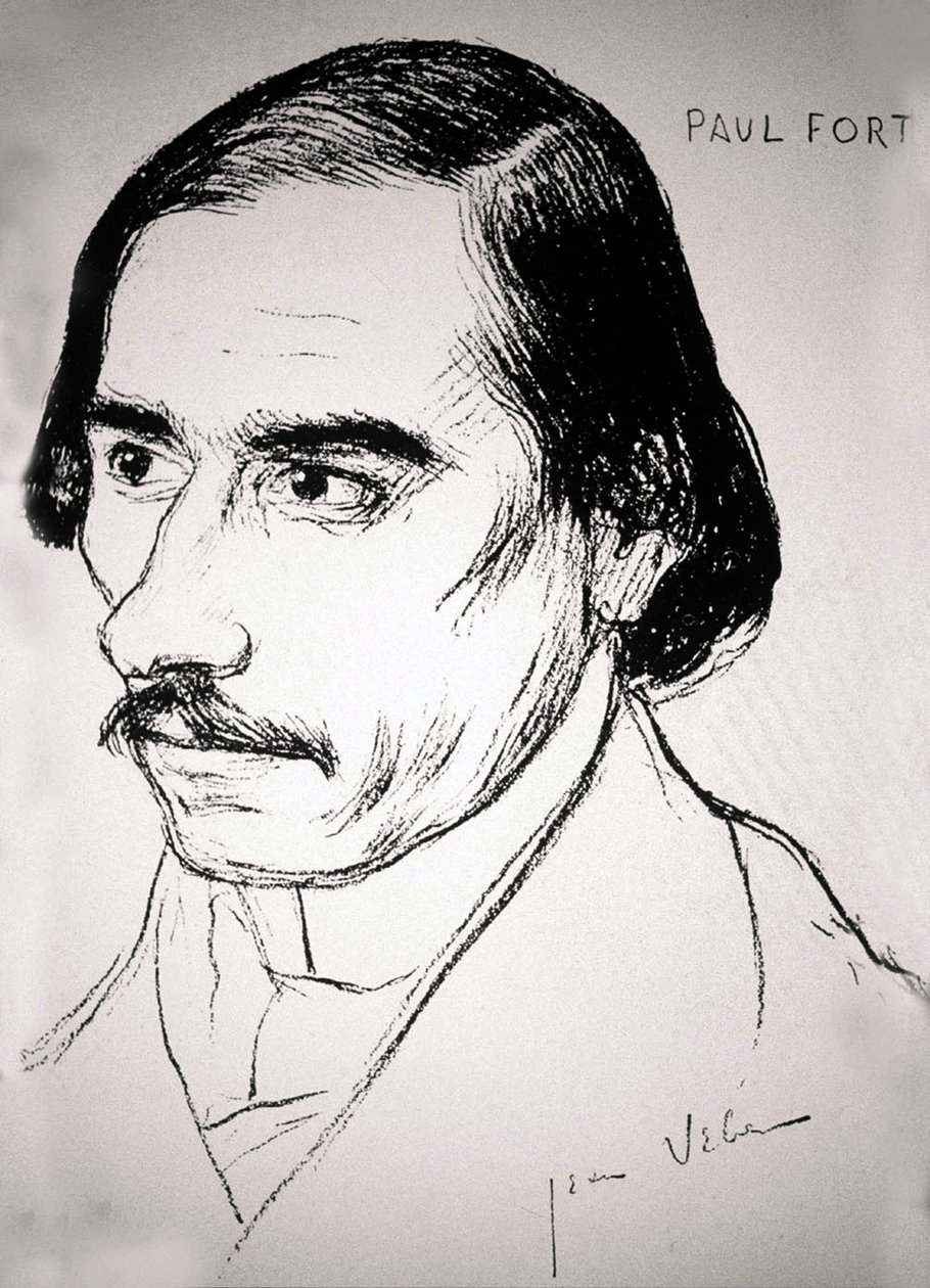 Paul Fort, kolem roku 1900 (kresba) od Jean Veber