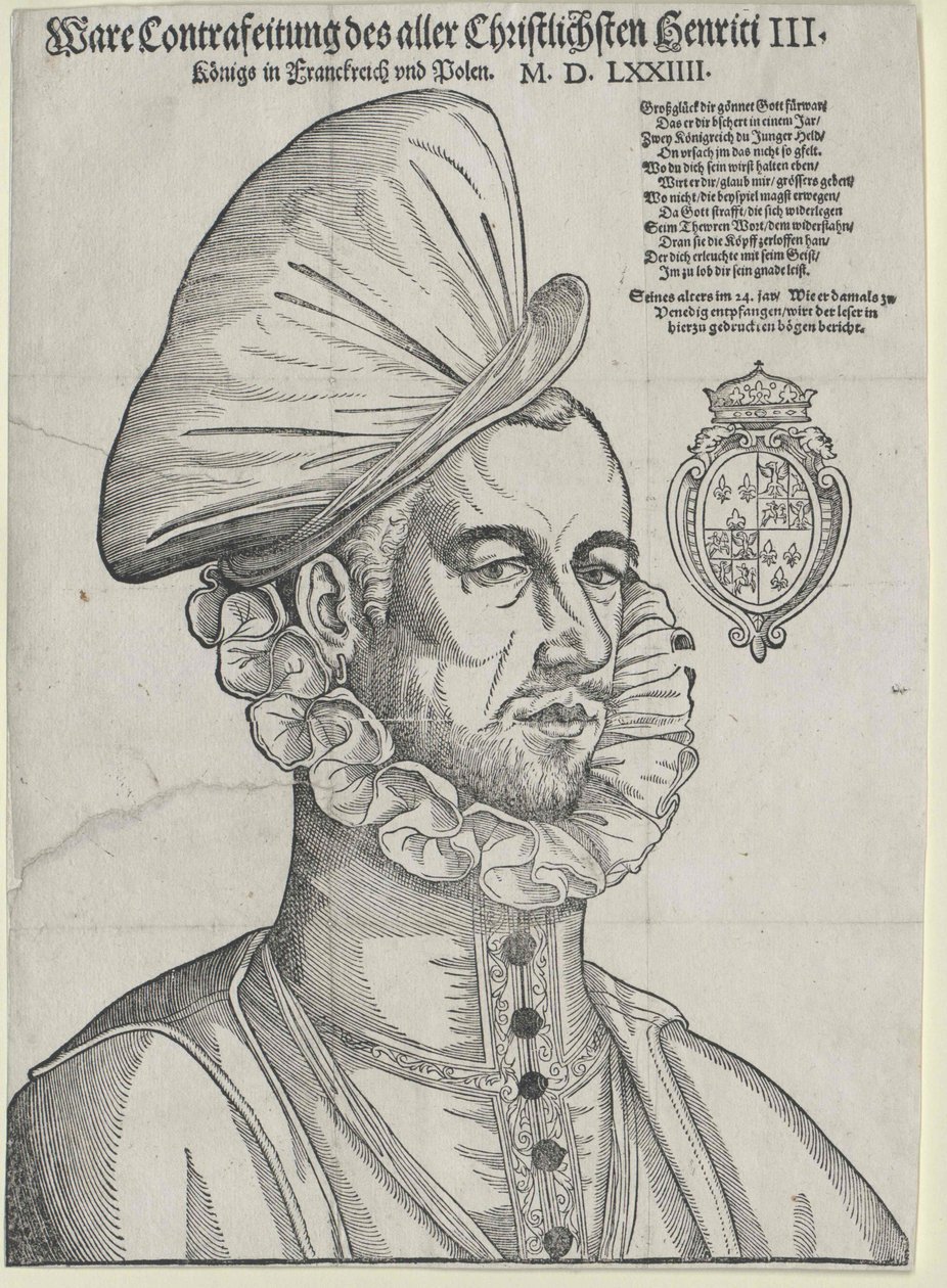 Francouzský král Jindřich III (tisk) od Jean de (after) Court