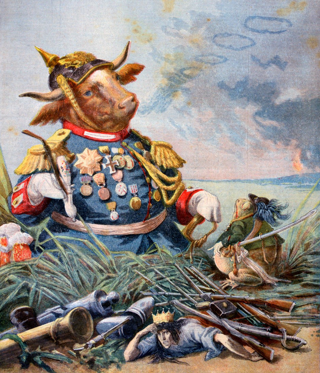 Žába a vůl, 1893 od Jean de la Fontaine