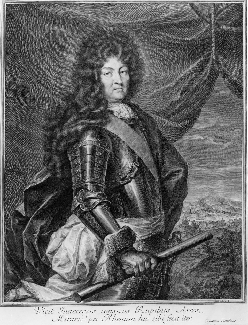 Portrét Ludvíka XIV. (1638-1715) vyrytý Gerardem Edelinckem (1640-1707) od Jean de la Haye