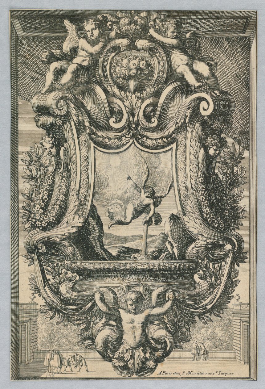 Design pro chrliče svěcené vody z "Inventions Pour Faire des Plaques" od Jean le Pautre
